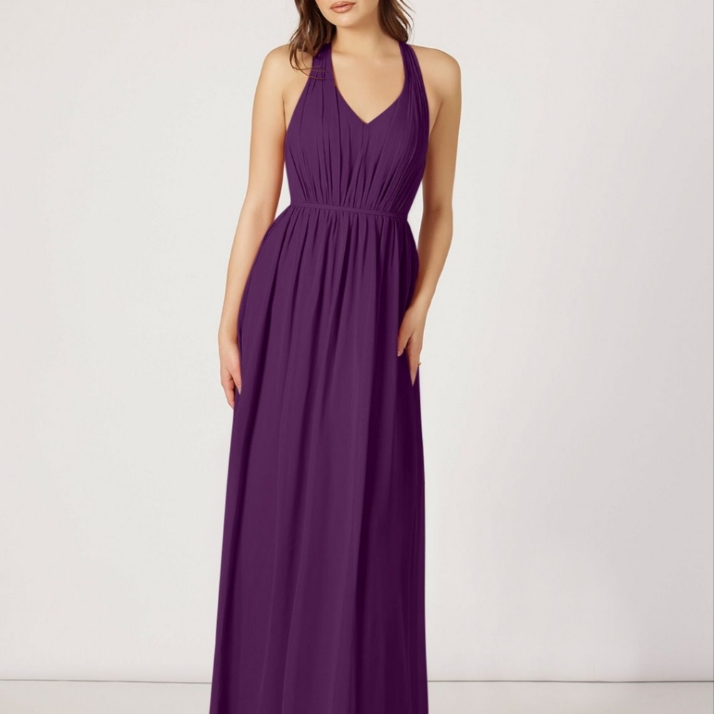 Azazie Nikka Grape Dress